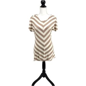 Fenn Wright Manson Stripped Top with Button Shoulder Super Soft Size Sma…